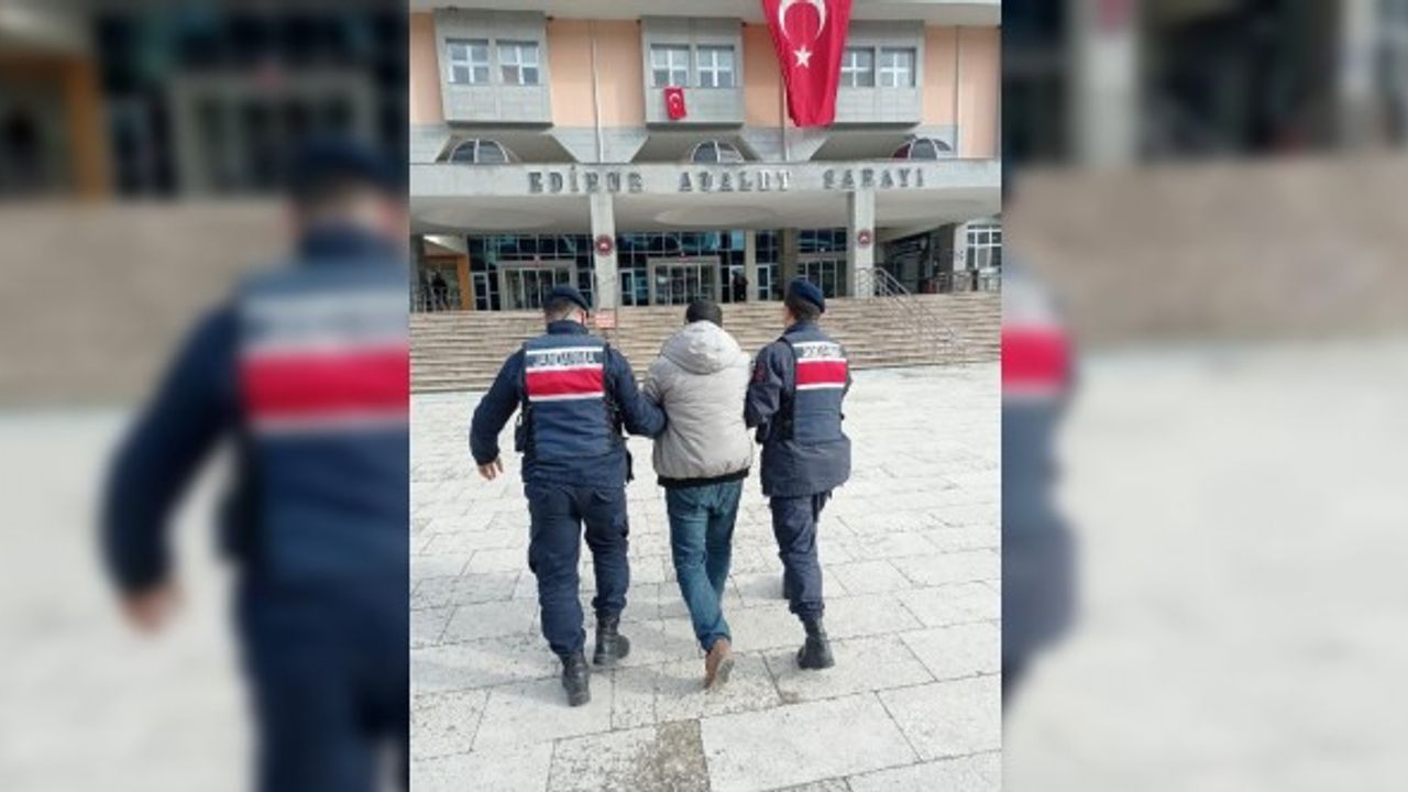 Edirne'de, 28 yıl hapis cezası bulunan firari hükümlü insan kaçakçısı yakalandı