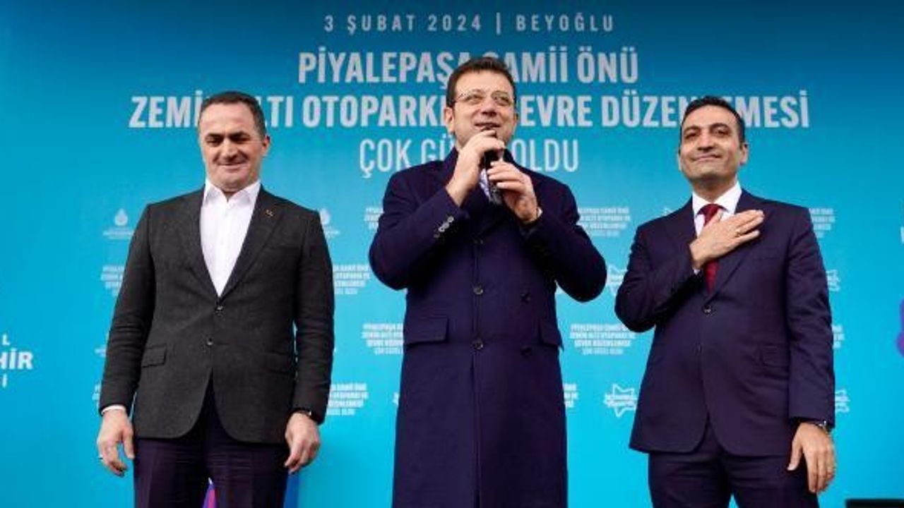 Beyoğlu'nda AK Parti adayı Yıldız ile CHP adayı Güney, İmamoğlu ile aynı sahnede