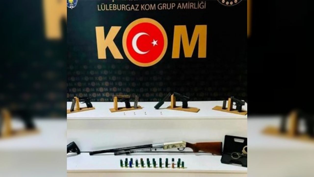 Lüleburgaz'da silah kaçakçılığı operasyonunda 3 tutuklama