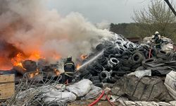 Çorlu'da geri dönüşüm tesisinde yangın (2)