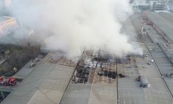 İstanbul- Küçükçekmece'de, fabrikada yangın (Havadan görüntülerle/Ek fotoğraflar)
