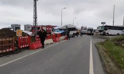 İstanbul- Silivri'de işçileri taşıyan servis minibüsü ile midibüs çarpıştı: 1'ağır 6 yaralı-1