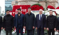 MESAM Taksim Cumhuriyet Anıtı’na çelenk bıraktı