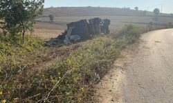 İnegöl’de şarampole devrilen TIR’ın sürücüsü yaralandı