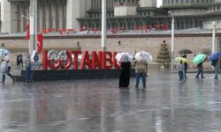 İstanbul - İstanbul'da sağanak yağmur etkili oldu-3 (Taksim'den görüntüler)