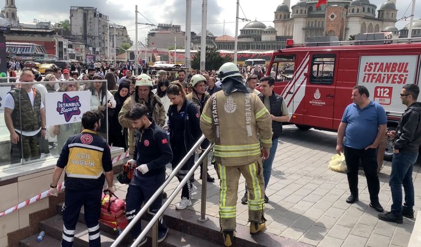 İstanbul - Taksim metrosunda raylara atladı, yara almadan kurtarıldı