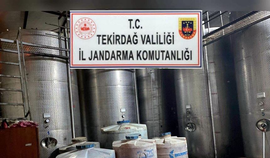 TEKİRDAĞ Şarköy'de 72 bin litre sahte şarap ele geçirildi  (VİDEO EKLENDİ)